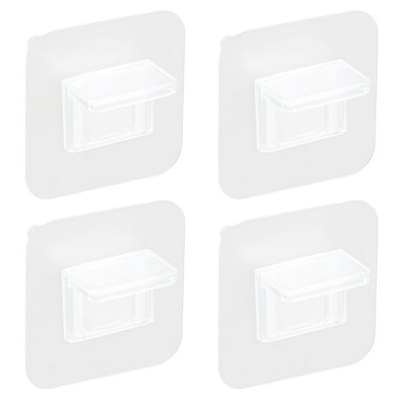 

4Pcs Adhesive Shelf Support Pegs Partition Support Frame Punch-free Partition Bracket Strong Nail-free Right-angle Hook Flat Storage Board Support Hook