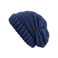 thumbnail image 2 of NYFASHION101 Exclusive Oversized Baggy Slouchy Thick Winter Beanie Hat - Navy Mix, 2 of 4