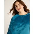 thumbnail image 3 of Joyspun Women's Plush Sleep Top with Long Sleeves, Sizes XS-3X, 3 of 6