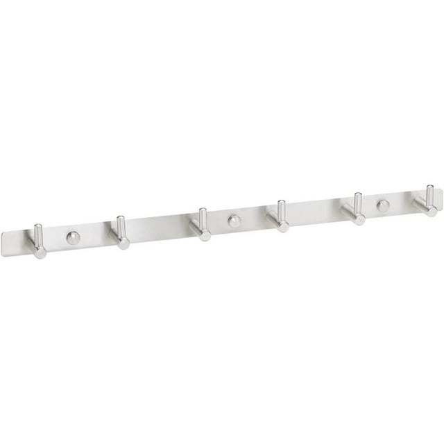 Perchero de acero inoxidable como perchero individual o perchero con 4/6/8 ganchos perchero de pared perchero de pared, tamaño a elegir 6 ganchos L 460 mm de JUNKER DESIGN