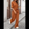 thumbnail image 4 of de Mujer de Larga con Cuello en V, Elegantes, Informales, de Pierna , para Otoño 2025. Color Caramelo XL, 4 of 10