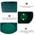 thumbnail image 4 of IBASETOY Dark Green Resin Plant Pots with Saucer Breathable for Indoor and Outdoor Decor 4Pcs, 4 of 8