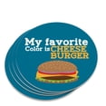 thumbnail image 1 of My Favorite Color is Cheeseburger Novelty Coaster Set, 1 of 3