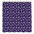 thumbnail image 2 of Ambesonne Spring Shower Curtain, Purple Flowers and Circles, 69"Wx75"L, Fuchsia Indigo Lilac, 2 of 4