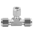 thumbnail image 1 of Conector en T de virola de compresión, diámetro igual, forjado en matriz de acero inoxidable 316 SS‑600‑3, 1 of 8