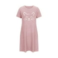 thumbnail image 4 of Censtreet Plus Size Nightgowns for Women Oversized Sleep Shirt Short Sleeve Nightshirt T-Shirt Dress Sleepwear, 4 of 5