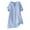 Light blue, variant on Weikingp Loose Button Shirt Top Stand Solid Color Medium Sleeve Collar Casual Women's Shirt Women's Shirt Cotton Comfort Tee flowy top Solid Color Top
