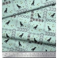thumbnail image 2 of Soimoi Rayon Fabric Geometric Shapes & Dinosaur Animal Print Fabric by The Yard 56 Inch Wide, 2 of 3