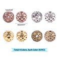 thumbnail image 3 of 1Box Tibetan Style Zinc Alloy Beads Lead Free and Nickel Free Round Mixed Color 8mm Hole: 1mm 4colors 30pcs/color 120pcs/box, 3 of 7