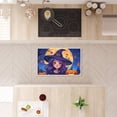thumbnail image 4 of Halloween Decorations Entryway Doormats - Carved Pumpkin Dreamlike Girl with a Hoodie Modern Halloween Decor Happy Halloween Indoor Door Mats for Patio Yard Porch Farmhouse - (19.7x31.5inch), 4 of 5