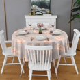 thumbnail image 2 of Princess Flower Dress Pattern Round Tablecloth 60"x60",Wrinkle Wipeable Table Cloth for Kitchen Dining Room Picnic Patio Party, 2 of 6