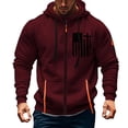 thumbnail image 2 of CONZONE Men's Hoodies Long Sleeve Pullover Hoodie for Men Zip Up Graphic Hooded Sweatshirts With Pocket, 2 of 4