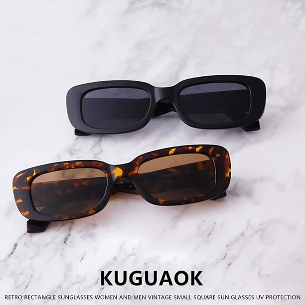 Htooq Retro Rectangle Sunglasses Women And Men Vintage Small Square Sun Glasses Uv Protection Glasse