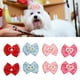 thumbnail image 4 of 24 lazos para el pelo de mascotas, bonitos lazos coloridos para el pelo de perro con bandas de goma para cachorro, gato, conejo, 4 of 12