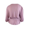 thumbnail image 3 of Lauren Ralph Lauren Women's Jersey Peplum Blouse (XXL, Scottish Primrose), 3 of 4
