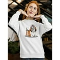 thumbnail image 2 of Shih Tzu Color Sketch Sweatshirt Women -Image by Shutterstock, Female Medium, 2 of 4
