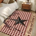 thumbnail image 4 of Texas Star Farmhouse Area Rugs 2.7'x5', Washable Small Throw Rugs for Kitchen Bedroom, Rustic Red Plaid Berry Wooden Indoor Outdoor Rug Non-Slip Low Pile Carpet Runner Reversible Floor Mats, 4 of 8