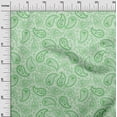 thumbnail image 3 of oneOone Cotton Jersey Green Fabric Asian Paisley Sewing Craft Projects Fabric Prints By Yard 58 Inch Wide, 3 of 5