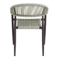 thumbnail image 4 of Furniture of America Clark Aluminum Patio Dining Chair in Dark Brown (Set of 2), 4 of 13