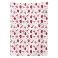 thumbnail image 3 of Ambesonne Cartoon Tablecloth Rectangular Table Cover, Dragonfly Ladybugs Hearts, 60"x90", White Pink, 3 of 4