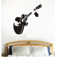 thumbnail image 2 of Decoración de pared ZHCH etiqueta de música guitarra vinilo removible 55cm x 60cm, 2 of 4