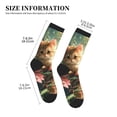 thumbnail image 3 of Xecao Cute Kitten Water Lilies Print Crew Socks for Men and Women, Men's Soft Moisture-wicking Sock, 3 of 7