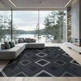 thumbnail image 2 of ODIKA 8'x10' Washable Area Rug Durable, Non-Slip Geometric Tonal Gradient Angular Motif Balanced Livingroom Grey for Living Room, Under Sectional, Family, 2 of 7