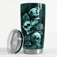thumbnail image 3 of Skull Tumbler 20oz Gift for Men Women Stainless Steel Vacuum Insulated Coffee Travel Mug Cup Gothic Tumblers Stuff Gift for Birthday, 3 of 6