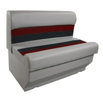 Horizon Manufacturing Premium Series 37" Pontoon Bench Seat Cushion Set W/Base Grey/Red/Charcoal 3001ABEC