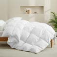 thumbnail image 3 of Peace Nest Medium Weight Premium White Goose Down and Feather Fiber Comforter with 360TC Ultra Soft Fabric, 3 of 5