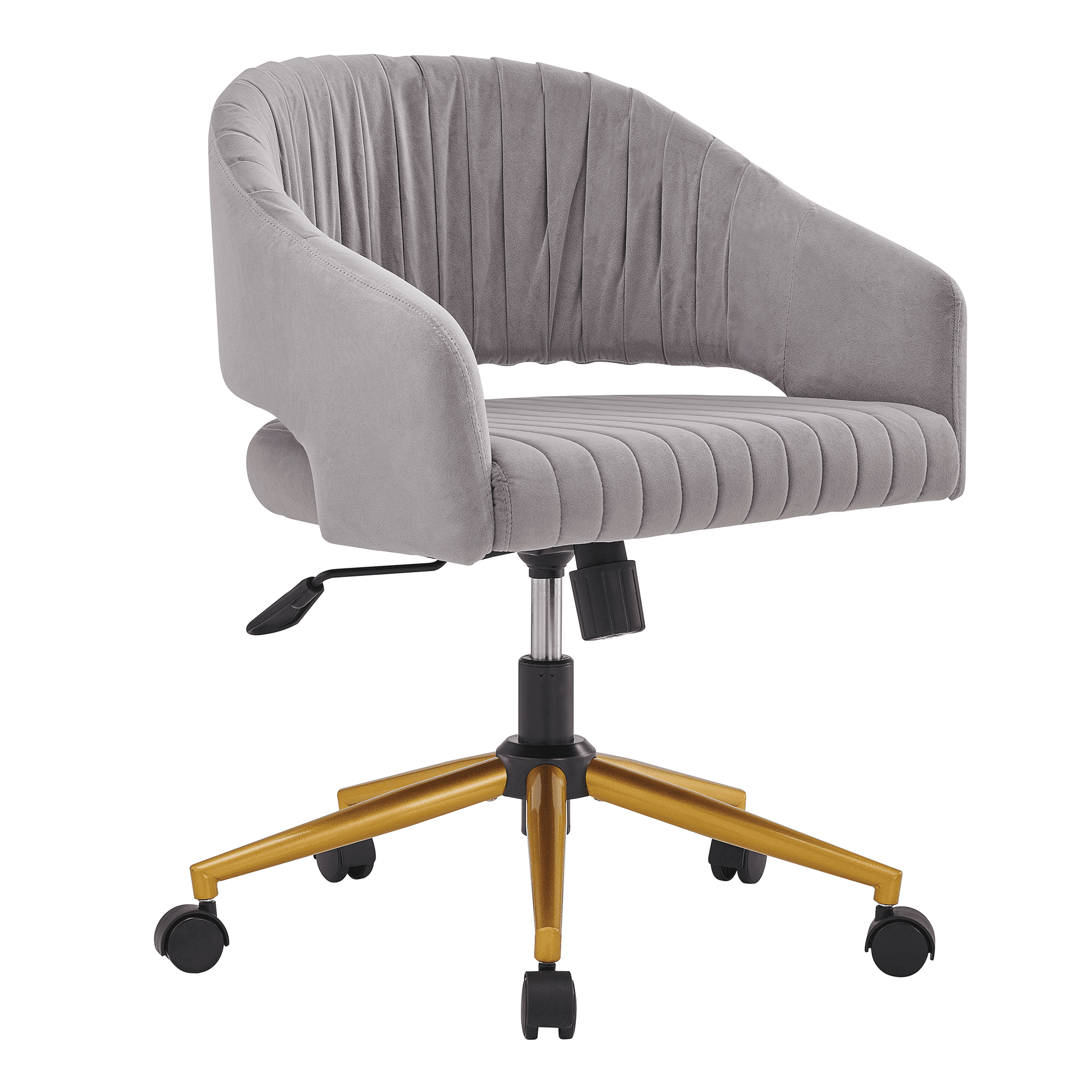 BTMWAY Office Chair Clearance! Ergonomic Home Office Chair with Golden Metal Base, 360° Swivel