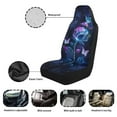 thumbnail image 6 of Yuyamidu Colorful Rose Butterfly Car Seat Covers Full Set of 2 Pcs Galaxy Auto Front Seat Covers Waterproof Vehicle Interior Accessories, 6 of 7