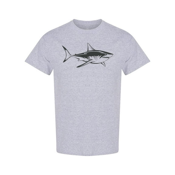 White Shark Silhouette T-Shirt Men -Image by Shutterstock, Male Small