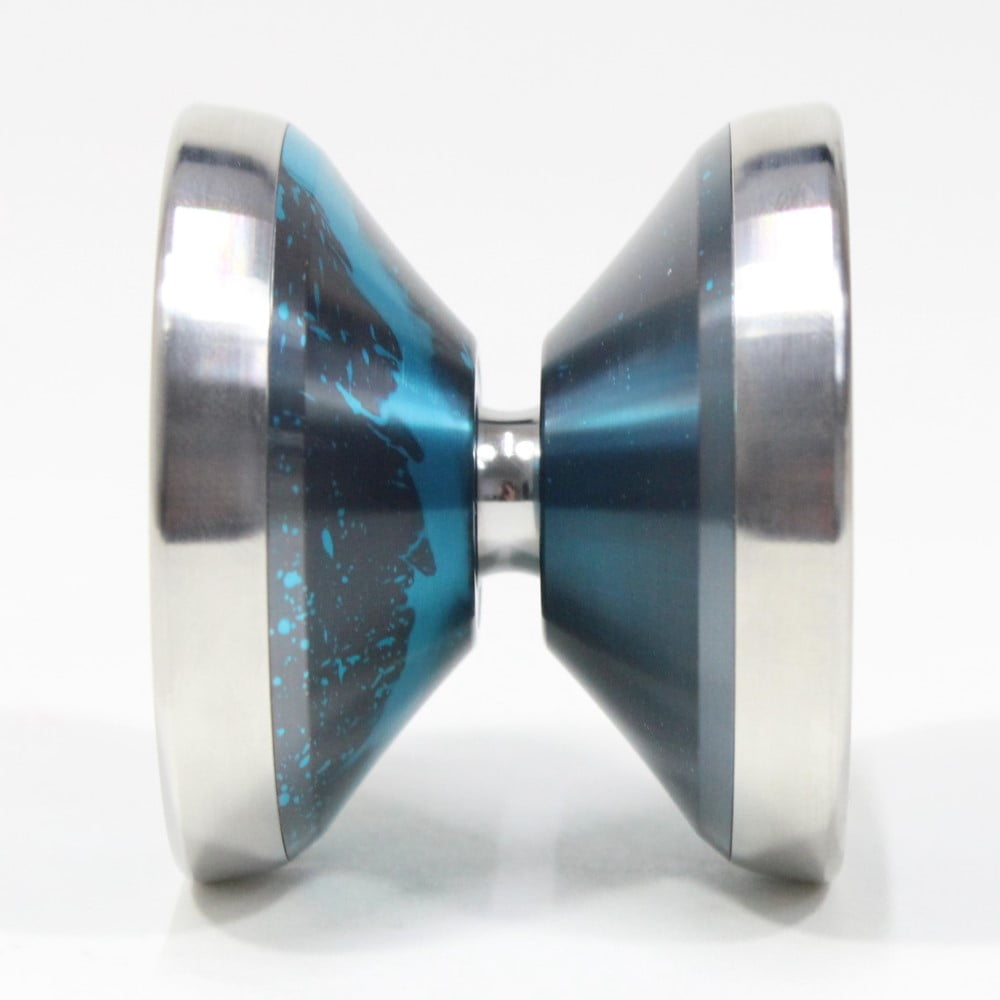 TOP YO Annihilation Bimetal Yo-Yo - 7068 AL with SS Rims - Lin Junyi Signature YoYo (Nova Light Blue Blue SIlver Ring)