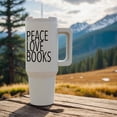 thumbnail image 4 of Peace Love Books Black, 30oz Tumbler, 4 of 7