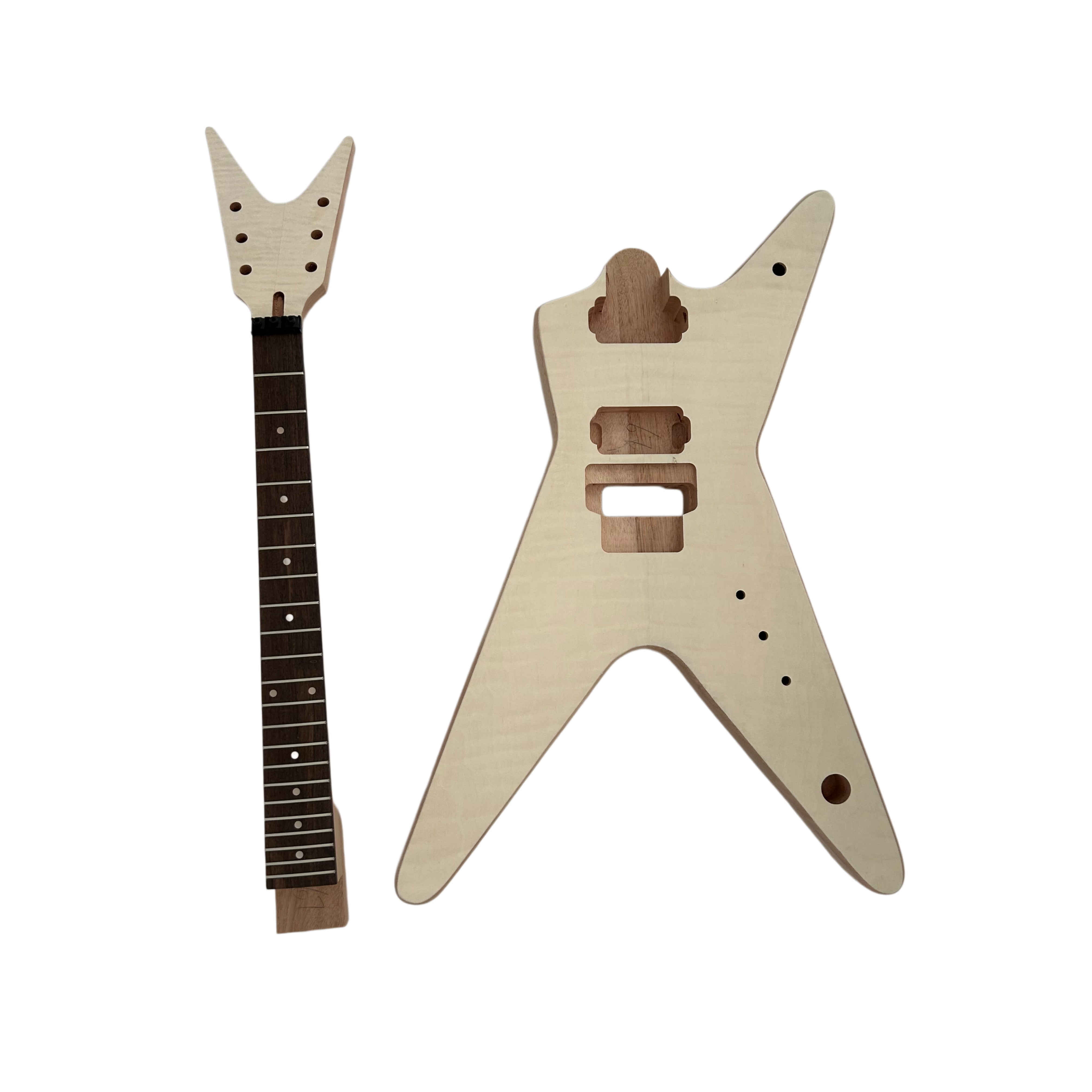 DIY Electric Guitar Kit Dime bag ML-Style Mahogany Body Rosewood Fretboard Maple Veneer Maverick