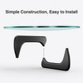 thumbnail image 6 of Triangle Glass Coffee Table Clear Glass Top Table with Black Base Solid Wooden End Table for Living Room, 6 of 9