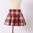 thumbnail image 4 of XEGLSBU Skirts for Girls Size 10-12 Girls' Pleated Plaid Mini Skirt Girl Skirts Skorts Outfits with Bowknot Girls Skirts Size 6/7 Red Size 4-5 Years, 4 of 8