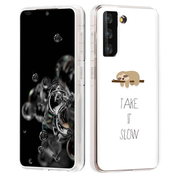TalkingCase Slim Phone Case Compatible for Samsung Galaxy S21 5G, S30,(Not S21+,S21 Ultra),Take Slow Print,Lightweight,Flexible,Soft, USA