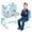 Blue #4, variant on YNCE Kids Study Desk and Chair Set with Tilt Desktop (50-Degree), Height Adjustable Children Table Chair Set - Ergonomic Extra-Large Desktop & Storage Drawer Book Stand 300KG Capacity (Blue #9)