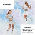 thumbnail image 3 of LOLANTA Girls Sequins Dance Outfits Sparkly Jazz Latin Hip Hop Clothes Crop Top with Skirt 5-12 Years, 3 of 6