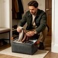 thumbnail image 4 of Corduroy Storage Basket Collapsible Storage Bin with Reinforced Handles Foldable Basket Organizer for Kids Toys Clothes Closet, 4 of 7