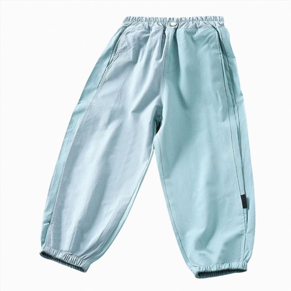 Girls Baggy Sweatpants Letter Patched Wide Leg Pants Elastic Waist Long Trousers Joggers Trendy 6-12 Months 12-24 Months 2T 3T 4T 5T 6T 7T 8T 9T Children Light Blue 7-8 Years