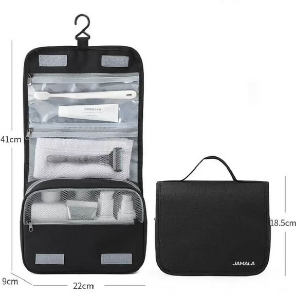 JAMALA travel toiletry bag, BLACK