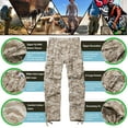 thumbnail image 3 of TRGPSG Men's Camo Cargo Pants with 8 Pockets Relaxed Fit Camo Pants(No Belt) 34x32, 3 of 7