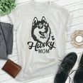 thumbnail image 2 of Husky Mom T-shirt, Unisex Women's Shirt, Siberian Husky Owner, Best Dog Mom Gift, Heather Ash, Large, 2 of 6