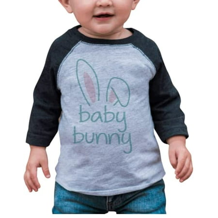 

7 ate 9 Apparel Family Matching Happy Easter Shirts - Baby Bunny Grey Shirt 5T