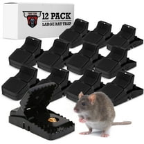 TwinTech Stainless Steel Mechanical Large Mouse Trap for Indoor & Outdoor Rodents - Reusable Waterproof Rodent Trap with Safe Snap & Finger Protection - 5.5" x 3" x 3", 12 Count