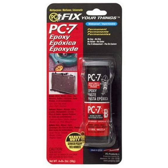 PC-Products PC-7 Two-Part Epoxy Adhesive Paste - Heavy Duty, Durable - 2 oz, Black, 2 Jars