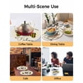 thumbnail image 2 of 13 Inch Round Placemats Set of 6, Yellow Black Buffalo Checkered Non Slip Heat Insulation PP Table Mats, Bones Cute Dogs Pets Washable Place Mats for Kitchen Dining Party Table Decor, 2 of 7